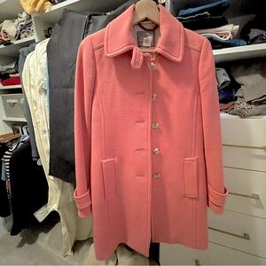 J Crew pink wool coat size 2